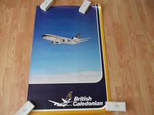 BCal British Caledonian McDonnell Douglas DC10 poster - 1977 - at altitude