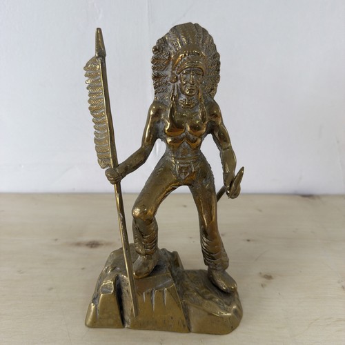 Vintage brass native american - vintage,