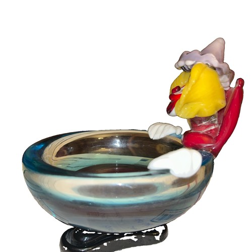 Murano clown glass fishtail - glass,