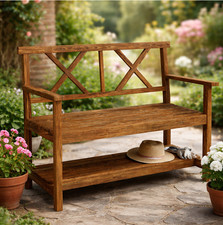 2 Seater Wooden Garden Bench