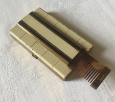 Rare Houbigant Art Deco  Enamel Compact With Unusual Comb Attachment