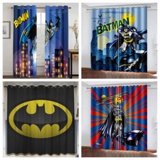Batman Curtains Boys Curtains Blackout Curtain Drape With Eyelets Gift-