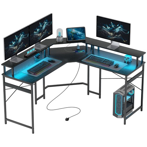 Homcom shaped desk corner - l,