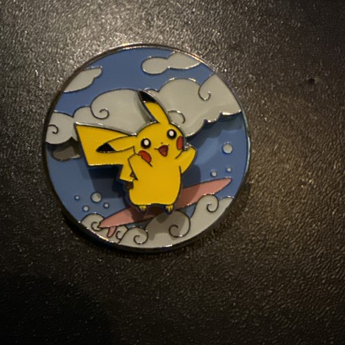 Surfing flying pikachu badge - surfing,