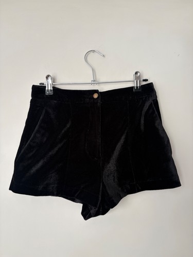 Black velvet hotpants shorts
