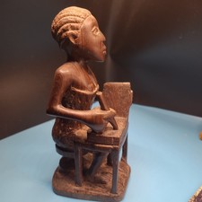Large Vintage African Tribal Female Figure Handmade Carved Wooden. Antique