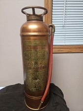 Antique Vintage Geo. W. Diener Automatic Brass & Copper Fire Extinguisher, Empty