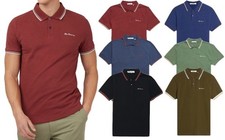 Ben Sherman Men's Short Sleeve Signature Polo T Shirt Collared Cotton Tee S-5XL