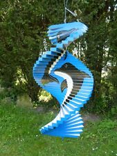 Wind Spinner Wooden Spiral Mobile Garden Ornament - Dolphin Assorted Sizes