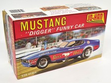 Jo-Han 1/25 - Ford Mustang 'Digger' Funny Car Dragster Vintage Model Car Kit 
