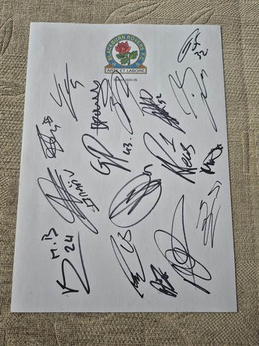 Signed a blackburn - signed,
