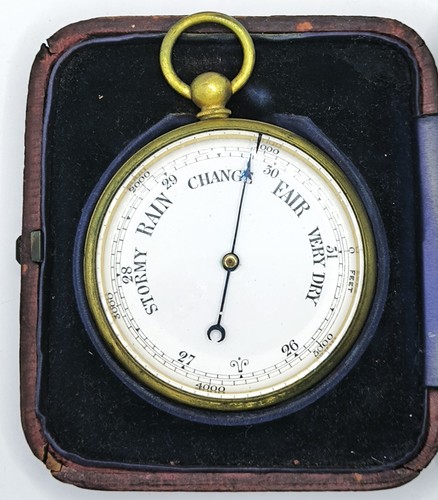 Antique pocket barometer - pocket,
