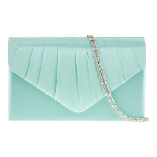 Women pleated satin clutch - women's,