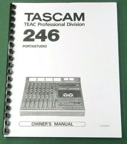 Tascam 246 instruction - 246,