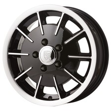 5.5"x15" JBW GAS 5x112 Black/HL Wheels Classic VW Bay Window Bus Set of 4 
