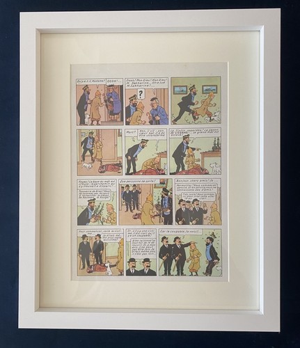 Vintage framed original tintin - original,