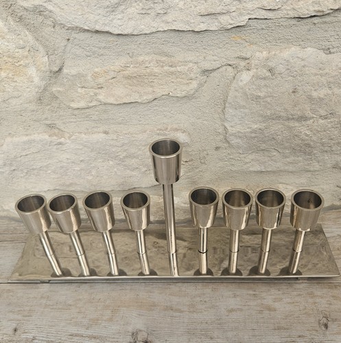 Modernist menorah candle - menorah,