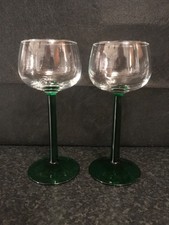 2 Luminarc Green Stem Wine