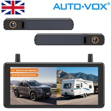 UTO-VOX Solar3APlus Max Wireless Reversing Camera & 7.2" DVR Screen & 2X Cameras