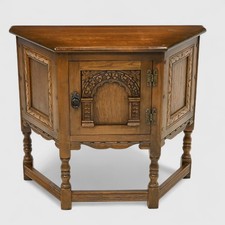 Old Charm Canted Table Hall Table/Cupboard Light Oak Finish  FREE UK Delivery