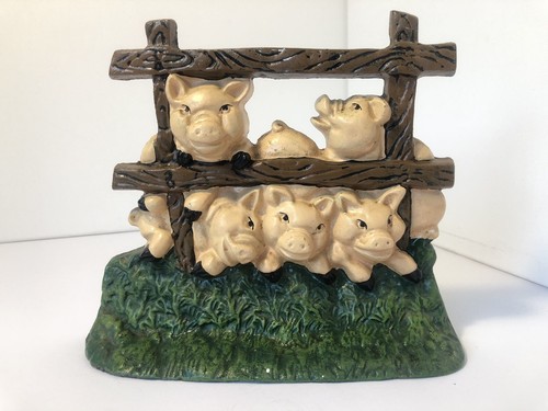 Vintage cast iron - pig, piggies