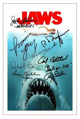 Jaws cast autograph signed - autograph,