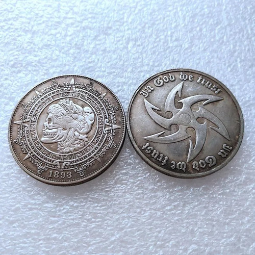 Hobo art coin aztec mayan - art,