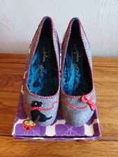 Irregular Choice Women's Grey Cortesan Woof Court Dog And Bow UK Size 7 Euro 40