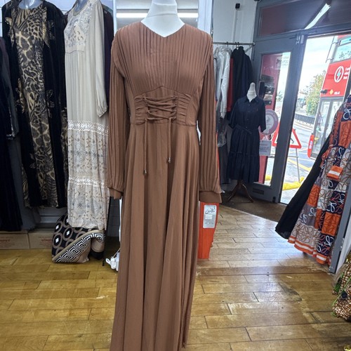 Women brown neck long - brown,