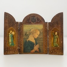 G.B. Florence F. Lippi Triptych Icon Virgin Mary Two Angels small