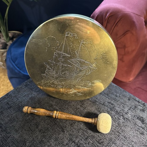 Vintage brass galleon ship - vintage,