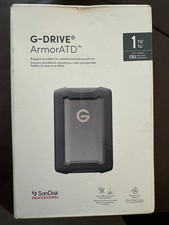 SanDisk Professional G-Drive ArmorATD 1TB Rugged 130MBS USB-C Portable Drive NEW