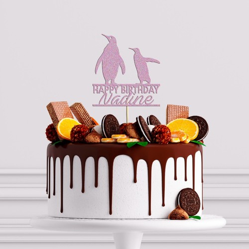Custom penguin cake topper - custom,