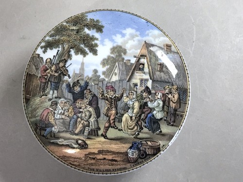1857 english prattware pot - prattware,