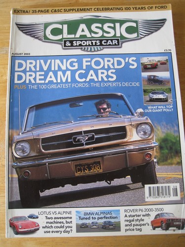 Classic sportscar aug 2003 - sportscar,
