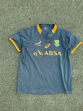 South Africa Home Rugby Shirt 2014/2015 Asics XL Jersey Top Springboks 