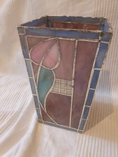Renee MacKintosh Style Stained Glass Vase Flower Design