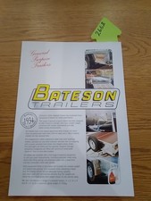 Bateson Trailer Sales Brochures Leaflet Flat Bed