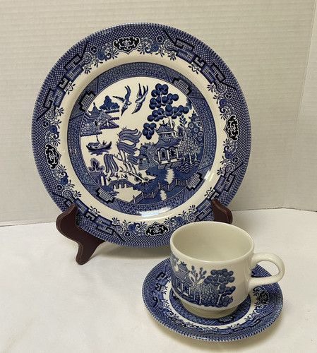 Vtg churchill blue willow pc - vtg,