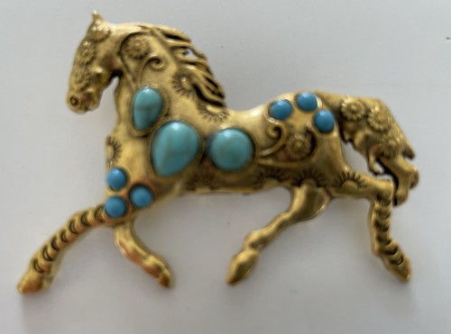 Costume horse brooch - costume, with