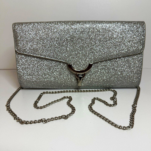 Peacocks silver glitter clutch - peacocks,