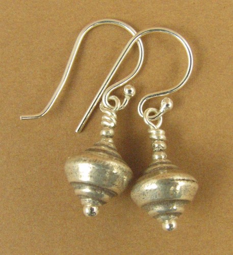 Fine silver earrings - , top
