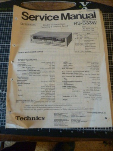 Technics panasonic rs b33w - /,