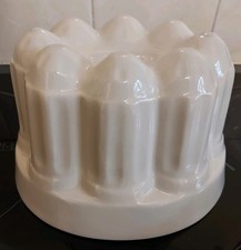 Vintage White Ceramic  Oval