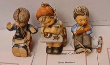  3 X Vintage Hummel Christmas Tree Ornaments By Berta Hummel -  Lot C