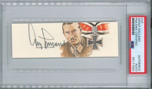 Adolf galland signed cut - adolf,