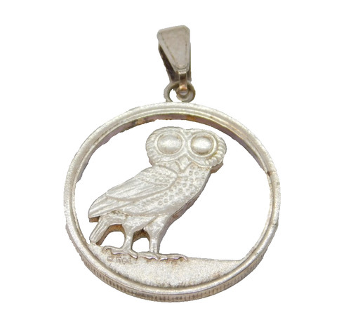 Egytpian sterling silver owl - sterling,