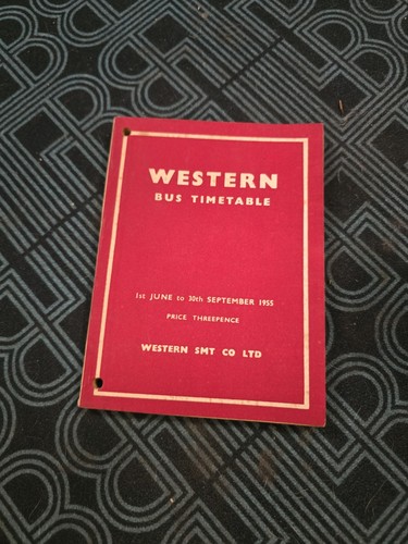 1955 western smt bus - western, timetable