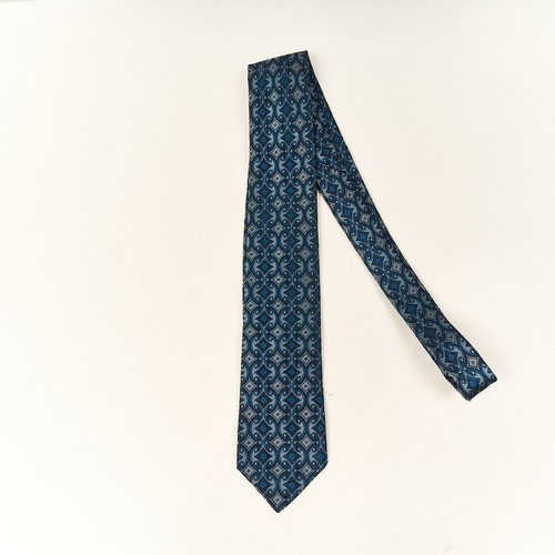 Cucci italy tie silk blue - e,