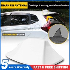 Car Shark Fin Roof Antenna Aerial FM/AM Radio Signal Trim Universal Decor White